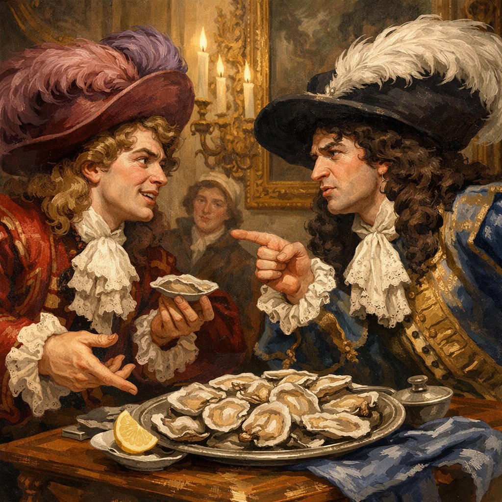 Acaste et Clitandre — la querelle des huîtres, ou le goût qui veut&nbsp;briller